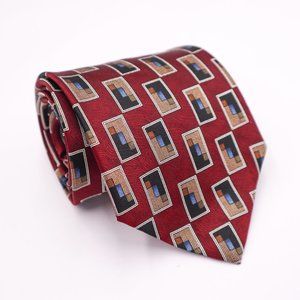 Burgundy Rectangle Tie | Cambridge Classics